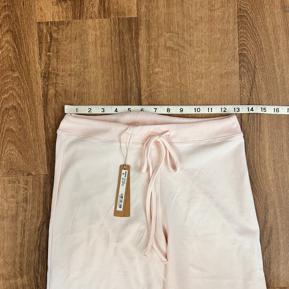 NEW Cotton Jersey Straight Leg Wide Leg Pants Light Pink Sz S - Picture 4 of 10